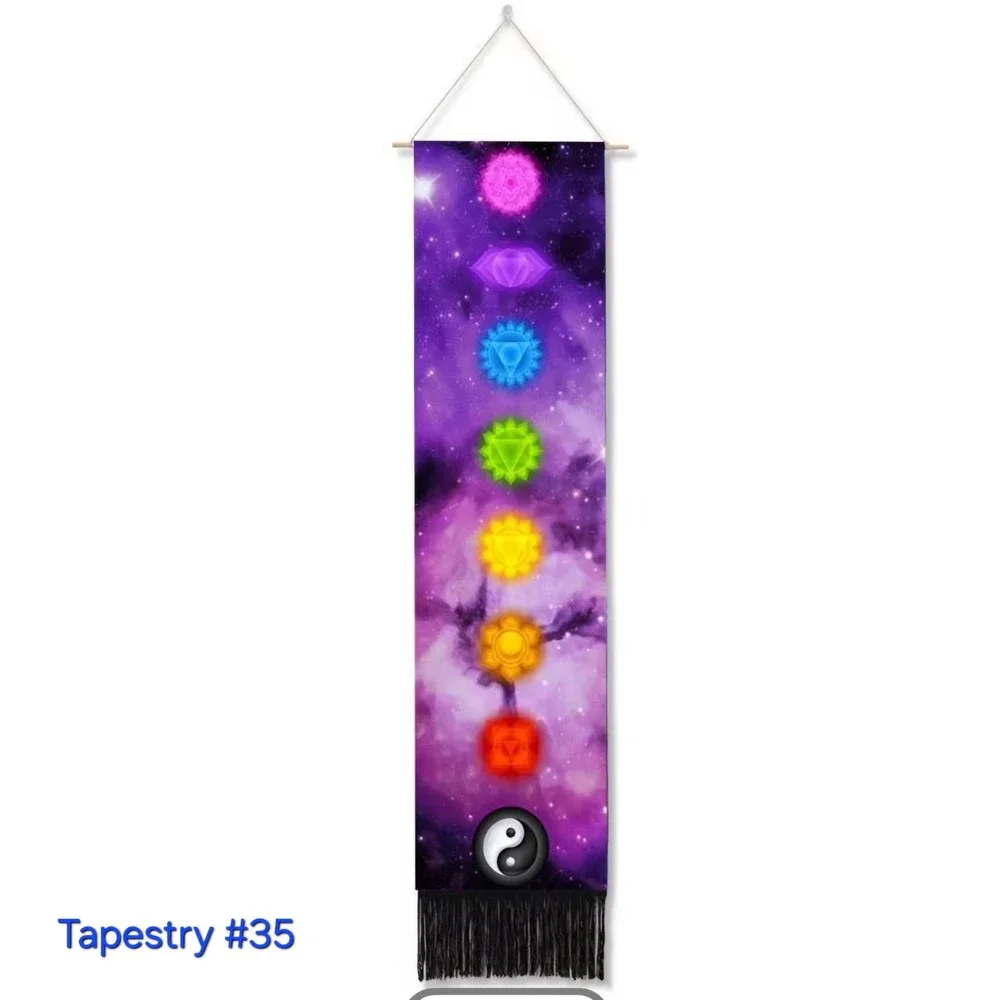 Chakra‎ Tapestry Wall Hanging Yoga Meditation Decor Fringe